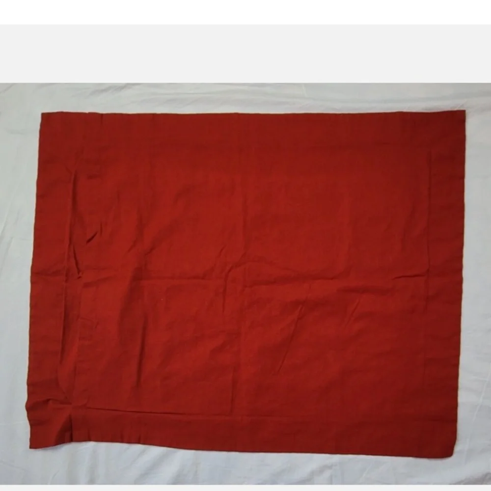 POTTERY BARN Red Embroidered Jacobean Floral Pillow Sham 24 x 30 inches Standard